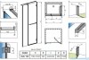 Radaway Carena DWJ drzwi prysznicowe 120 prawe przejrzyste 134332-01-01NR